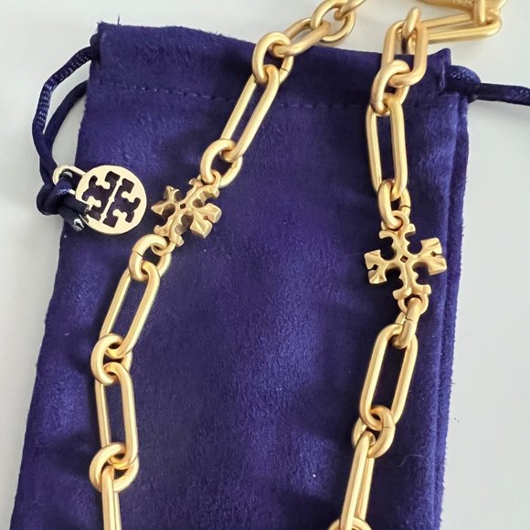 TORY BURCH ROXANNE CHAIN SHORT NECKLACE - Picture 8 of 11